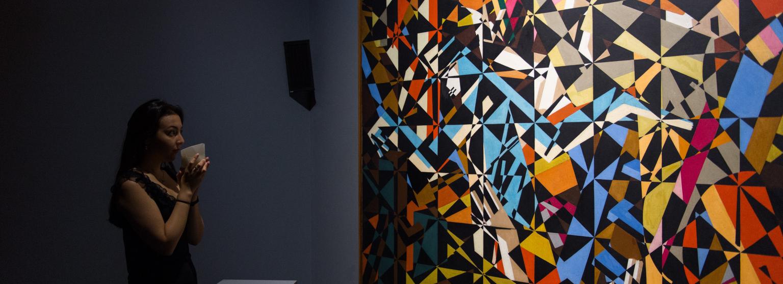 Tate Sensorium installation around David Bomberg's painting 'In the Hold'