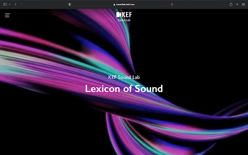 KEF Sound of Life webpage