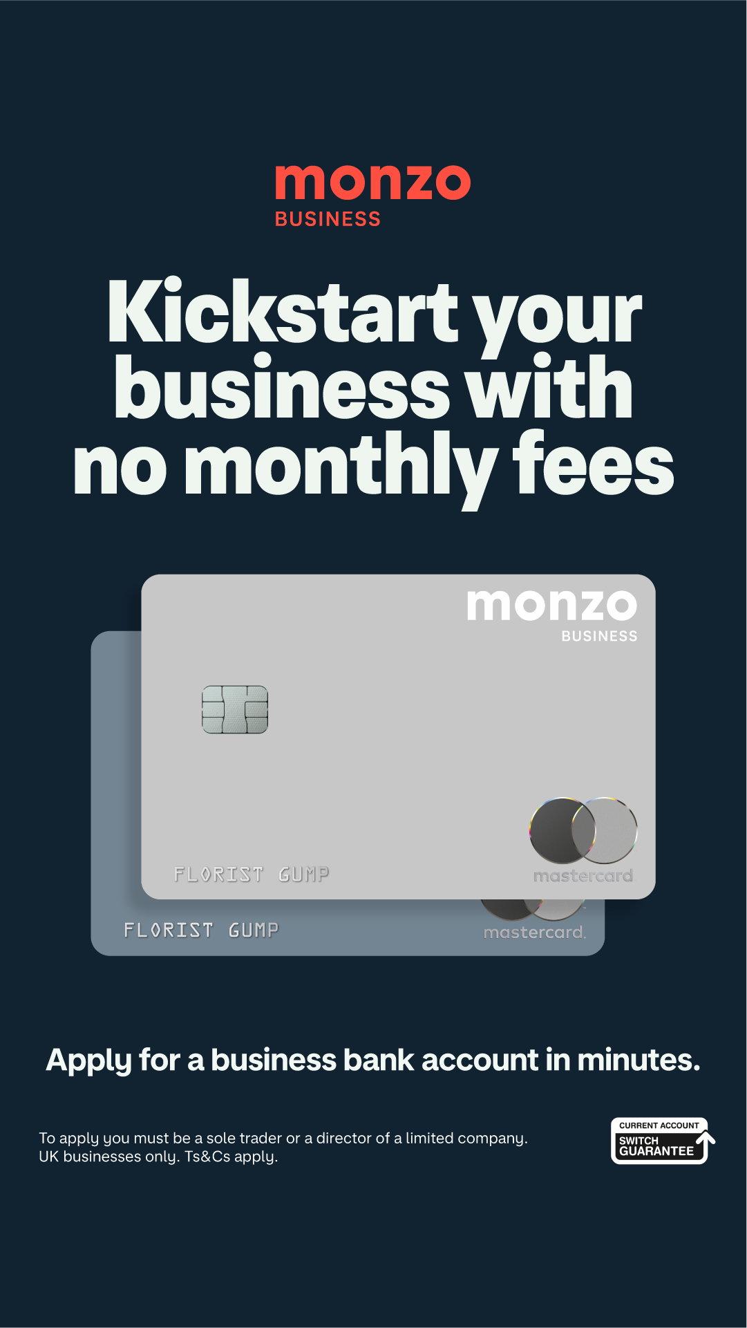 Advert for Monzo Business