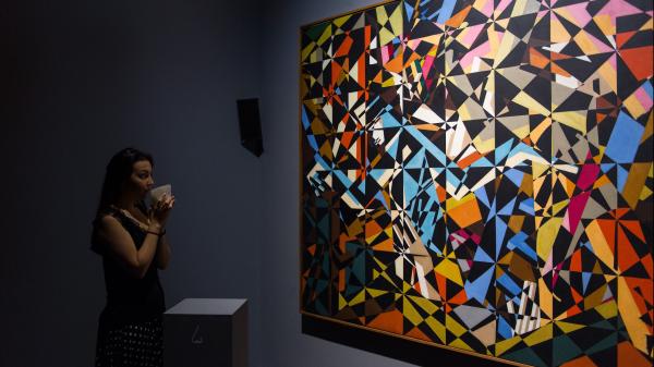 Tate Sensorium installation around David Bomberg's painting 'In the Hold'