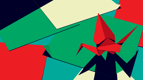 Flying Object - Unfolded Campaign - Origami Illustration